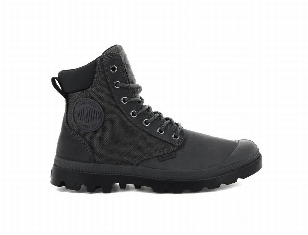 Palladium Pampa Sport Cuff Wpn Mens Waterproof Boots Black Australia [XYGOAN-975]